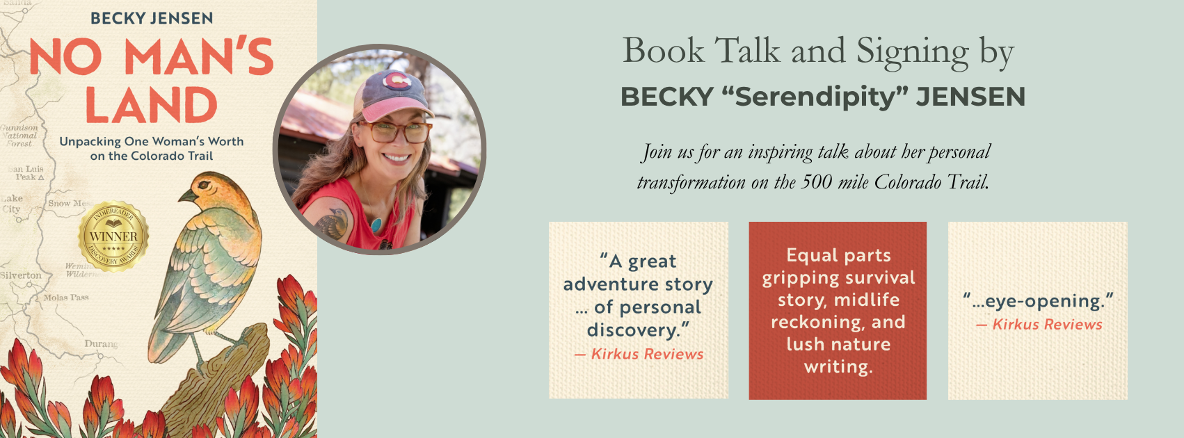 No Man’s Land Book Talk and Signing by Becky “Serendipity” Jenson • Billings